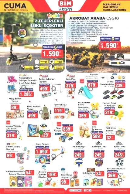 BİM AKTÜEL KATALOĞU: BİMde hangi ürünler indirime giriyor 12 Haziran 2026 Cuma Philips erkek bakım setleri, Arzum Okka Kahve Makinesi, Tekerlekli ışıklı scooter…